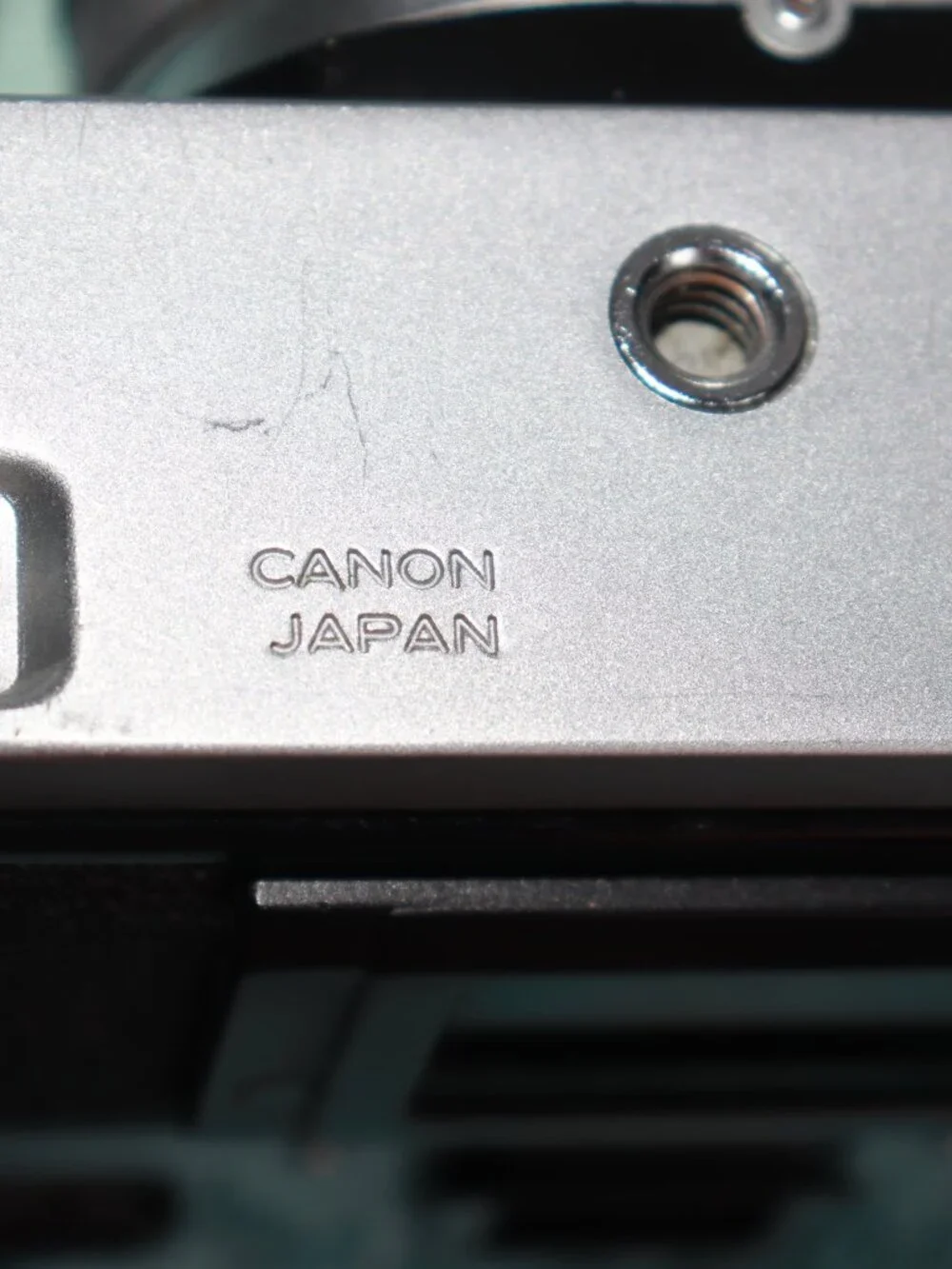 Canon AT-1 35mm Film Camera W/Vivitar 55mm Lens for parts. Shutter Not Working.